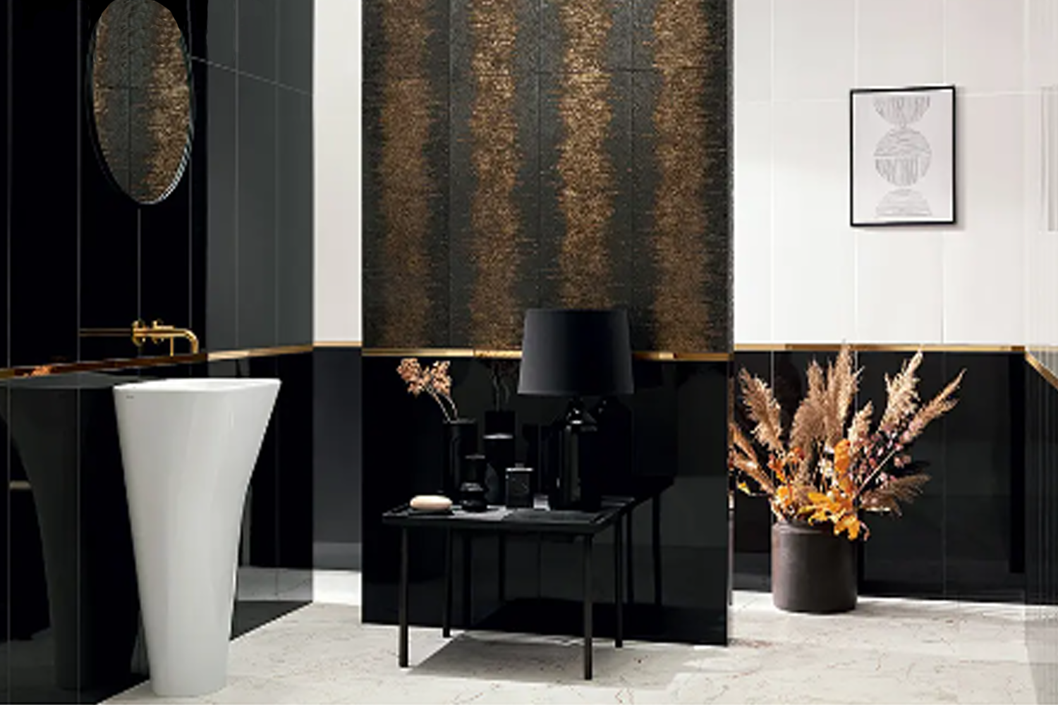 Luksusowa łazienka w stylu glamour